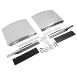 24"X27" Stainless Steel Quarter Fender Set Mud Flap Hangers With Bolt Mounting. Fixed Price $119.98.