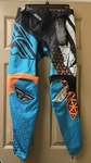 New Fly Motorcross Kinetic Trifecta Pants Men's Size 28 Turqoise Orange Black. Fixed Price $49.99.