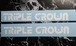Triple Crown Trailer Decals Sticker Gloss White 18" (2) Fast Usa!. Fixed Price $30.58.