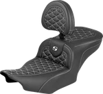Saddlemen Roadsofa Seat With Backrest White Stitch Flh Flt 2023-2025. Fixed Price $900.00.