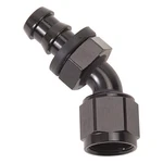 Russell Fitting 624103; Twist-lok Hose End Black -10AN 45DEG Push-lock. Fixed Price $27.95.