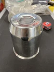 Aftermarket Wheel Rim Chrome Metal 5.5" Push Center Cap Hub Dust Cover. Fixed Price $35.00.