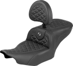 Saddlemen 823-07-210B2 Roadsofa Seat W/ Backrest Gray Stitch Flh/flt 23-25. Fixed Price $900.00.