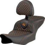 Saddlemen Roadsofa* Fits Seat - Dragon Scale Stitch Orange W/. Fixed Price $900.00.