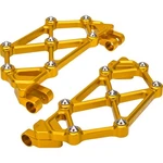 Arlen Ness Mini Diamond Floorboards Driver Gold Flt 410-048. Fixed Price $343.26.