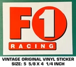 F1 Racing - Formula One Vintage Original Vinyl Decal Sticker. Fixed Price $7.27.