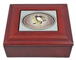 Pittsburgh Penguins Hockey Wood Keepsake Box. Fixed Price $15.95.