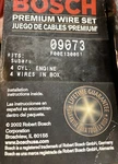 Bosch 09073 Premium Spark Plug Wire Set Ngk 8004 Subaru Impreza Legacy. Fixed Price $16.99.