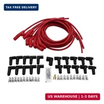 Set Shlpdfm Spark Plug Wires 8.5MM Red Universal 135/45 Degree Hei. Fixed Price $63.52.