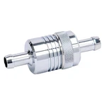 Russell Fuel Filter 645120; 40 Micron Bronze, Chrome Aluminum, 3/8 In. Barb. Fixed Price $15.83.