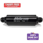 Peterson Fluid 09-0453, One Black Aluminum -16 Inline Oil Filter 60 Mic. With By. Fixed Price $371.87.