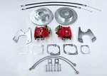 Gm 10 & 12 Bolt Rear Disc Brake Conversion Kit Slotted Rotors Red Calipers. Fixed Price $399.65.