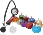 Deluxe Auto Cooling System Radiator Color Cap Pressure Tester Pump Gauge Kit New. Fixed Price $86.99.