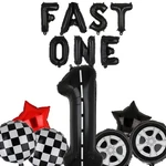 Fast One 1ST Racing Vintage Retro Car Theme Birthday Party Letter Banner Ball.... Fixed Price $14.46.
