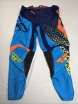 Fly Kinetic Trifecta Racing Motocross Pants, Size 36, Blue Mens, #2327. Fixed Price $29.99.