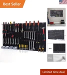 Pegboard Wall Organizer Kit Steel Hooks Bins Garage Storage Utility. Fixed Price $203.56.