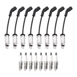 Ena Set Of 8 Spark Plug With Wires Compatible Chevy Gmc Buick Corvet.... Fixed Price $109.69.