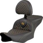 Saddlemen 823-07-208B7 Roadsofa Seat Dragon Scale Stitch Gold W/ Backrest. Fixed Price $900.00.