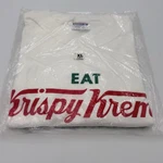 Vtg Y2K Eat Krispy Kreme Doughnuts T-shirt Mens White Ss Crew Neck Xl. Fixed Price $24.95.