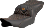 Saddlemen Roadsofa* Fits Seat - Dragon Scale Stitch Orange W/o. Fixed Price $643.00.